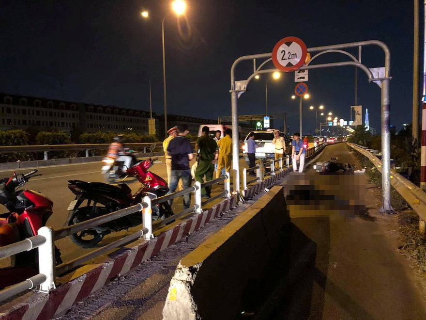 Hiện trường vụ tai nạn.