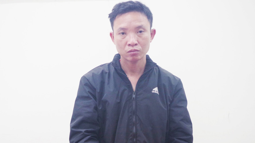 Thành bị công an bắt giữ. Ảnh: Công an cung cấp