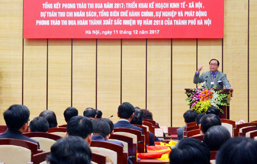 Bí thư Thành uỷ Hoàng Trung Hải yêu cầu các cán bộ phải rà soát, giảm bớt họp để phục vụ người dân Thủ đô tốt hơn - ảnh: Hà Nội mới