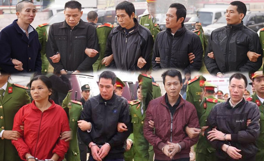 Các bị cáo trong vụ án.