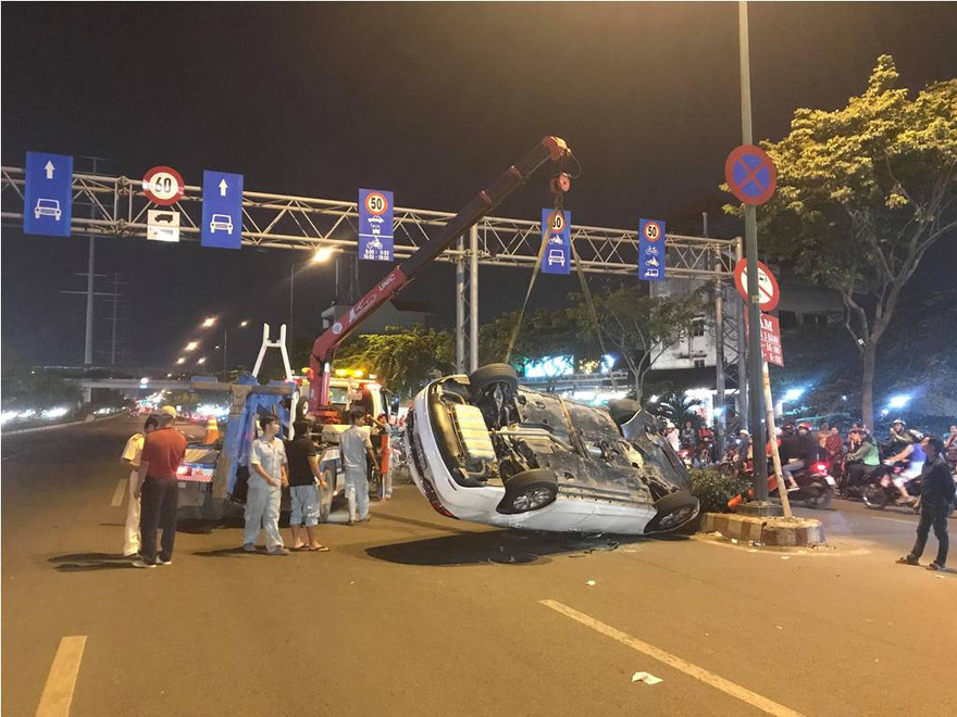 Hiện trường vụ tai nạn.