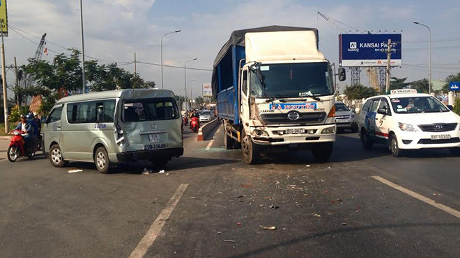 Hiện trường vụ tai nạn.