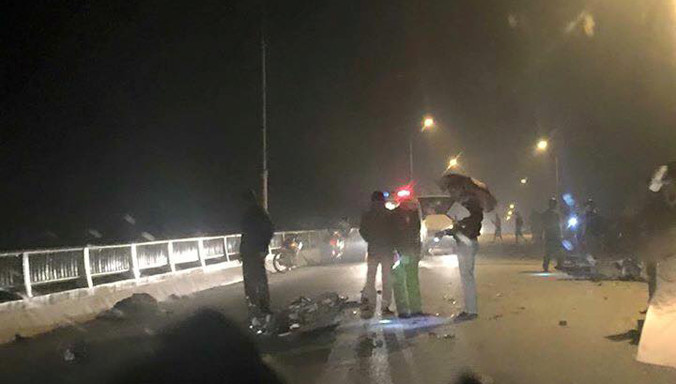 Hiện trường xảy ra vụ tai nạn. Ảnh: Đỗ Xuân Khuynh