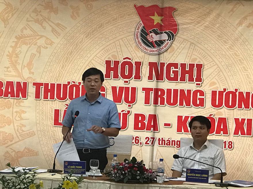 Bí thư thứ nhất T.Ư Đoàn Lê Quốc Phong yêu cầu, việc giáo dục lý tưởng, đạo đức phải luôn trong suy nghĩ của mỗi cán bộ Đoàn.