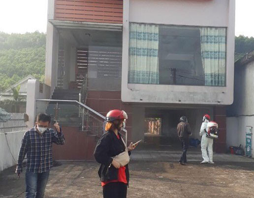 Một số khu vực đã phun hóa chất khử trùng