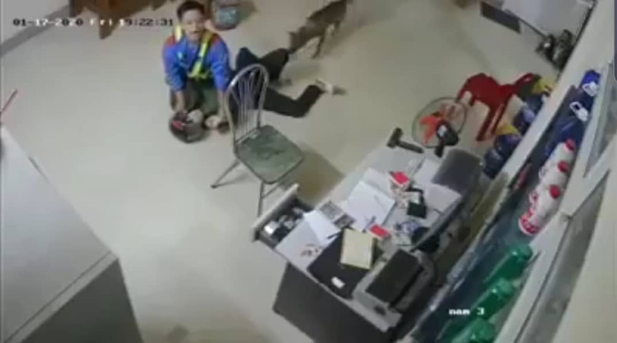 Hiện trường vụ việc. Ảnh cắt từ video