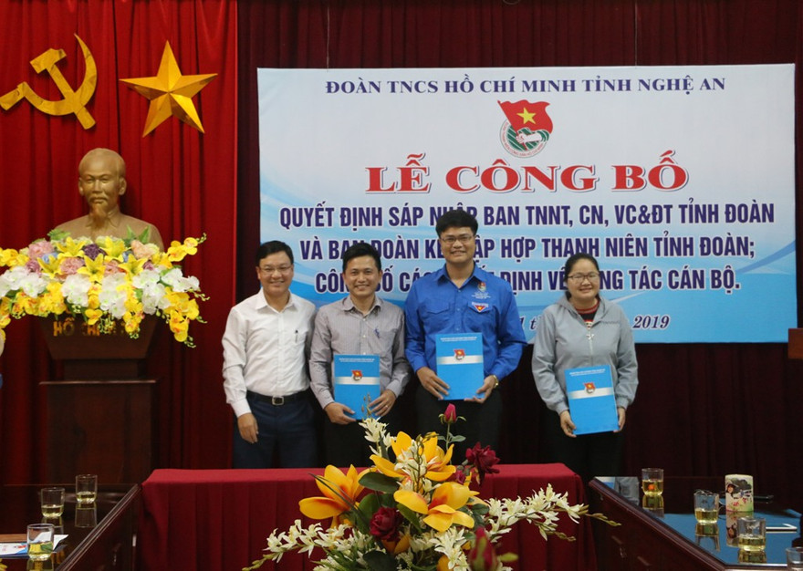 Tỉnh đoàn Nghệ An công bố thành lập ban phong trào