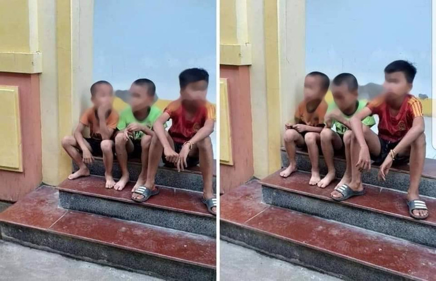 Ba anh em Thảo thoát khỏi xe người đàn ông lạ.