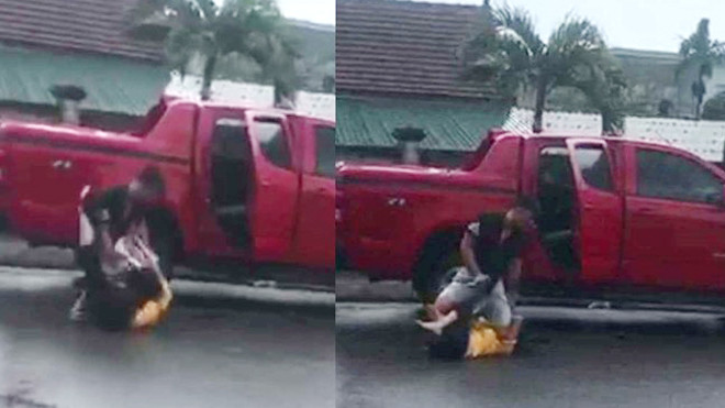 Hình ảnh Thắng đánh vợ tại Bệnh viện. Ảnh cắt từ clip