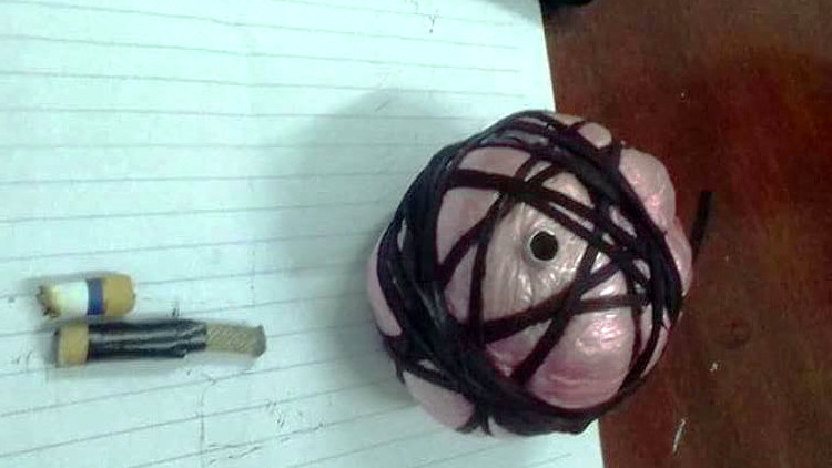 Vật nghi là mìn nặng 0,2kg