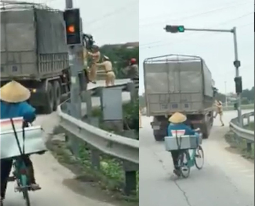 Hiện trường vụ việc. Ảnh cắt từ video