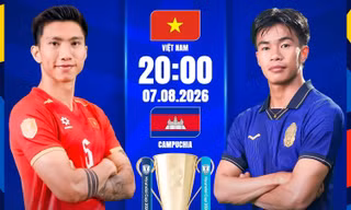 Trực tiếp Việt Nam và Campuchia 0-0 (H1): Đình Bắc, Quang Hải đá chính 