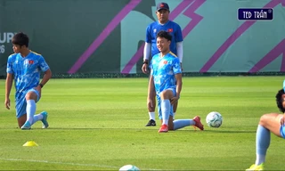 Nụ cười đã trở lại trong buổi tập cuối cùng của U23 Việt Nam tại Saudi Arabia