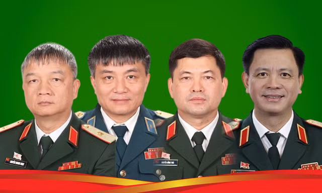Chân dung bốn tướng lĩnh Quân đội vừa được thăng quân hàm Thượng tướng