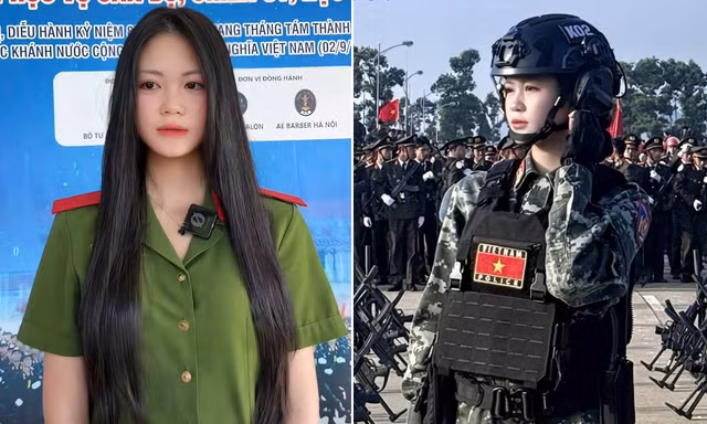 Nữ chiến sĩ khối Cảnh sát đặc nhiệm gây sốt với clip hiến tóc hút triệu lượt xem