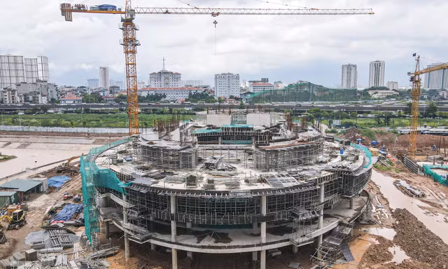 Cung thiếu nhi gần 1.400 tỷ đồng đang thành hình sau 7 tháng thi công
