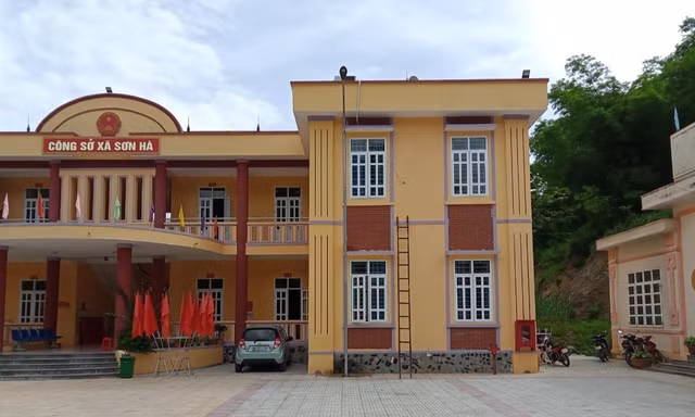 Trụ sở xã Sơn Hà vừa mới được xây dựng