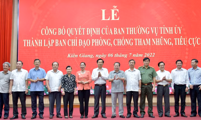 Ông Đỗ Thanh Bình làm Trưởng ban Chỉ đạo phòng chống tham nhũng tỉnh Kiên Giang