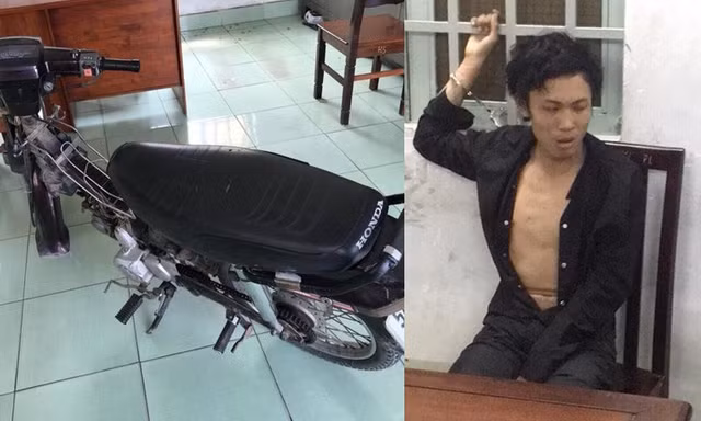 Đối tượng Mai Thành Đạt và phương tiện sử dụng đi cướp tài sản