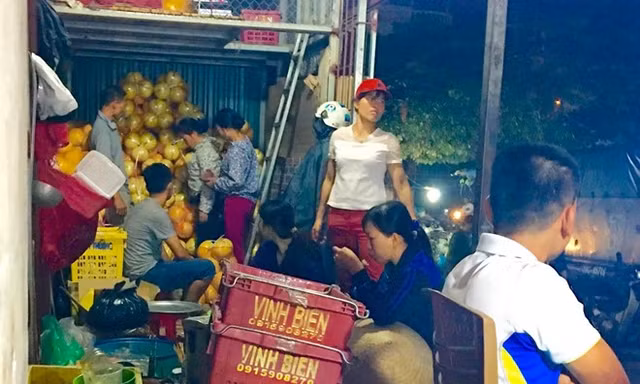 Bưởi Trung Quốc chất đầy kho