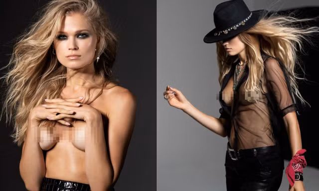 'Thiên thần áo tắm' Nga Vita Sidorkina 'cởi đồ' siêu gợi cảm trên tạp chí