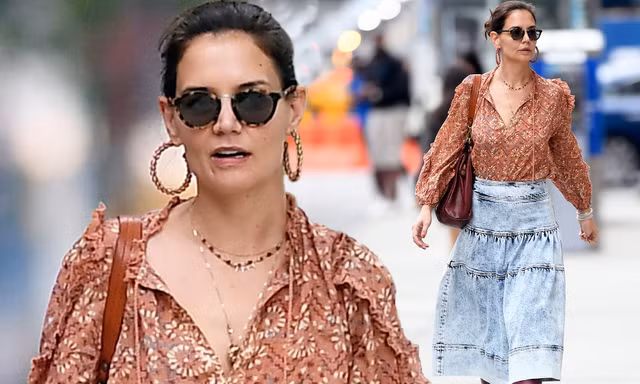 Katie Holmes lại 'mất điểm' với gu ăn mặc kém sang trên phố