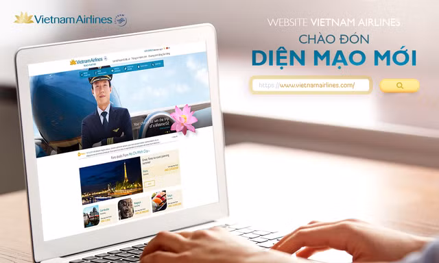 giao diện hiện đại của Web của VNA