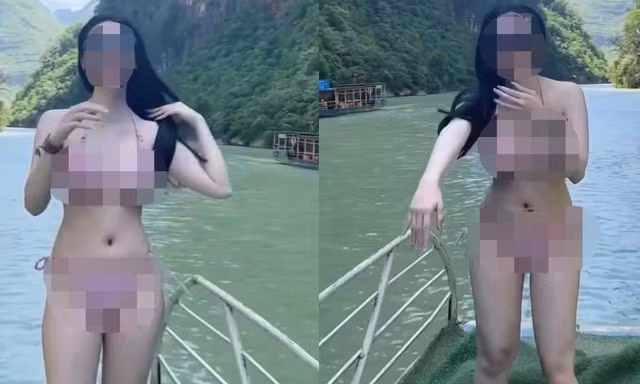 Hà Giang lên tiếng về nữ du khách mặc bikini gây tranh cãi trên sông Nho Quế
