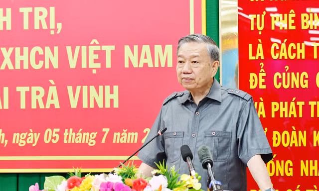 Chủ tịch nước Tô Lâm làm việc với Ban Thường vụ Tỉnh ủy Trà Vinh