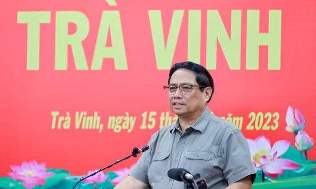 Thủ tướng Phạm Minh Chính làm việc với lãnh đạo tỉnh Trà Vinh 