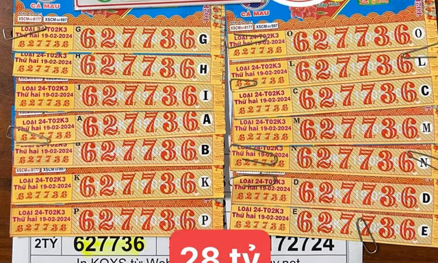 Thực hư thông tin 14 vé số trúng độc đắc 28 tỷ ngày vía Thần tài 