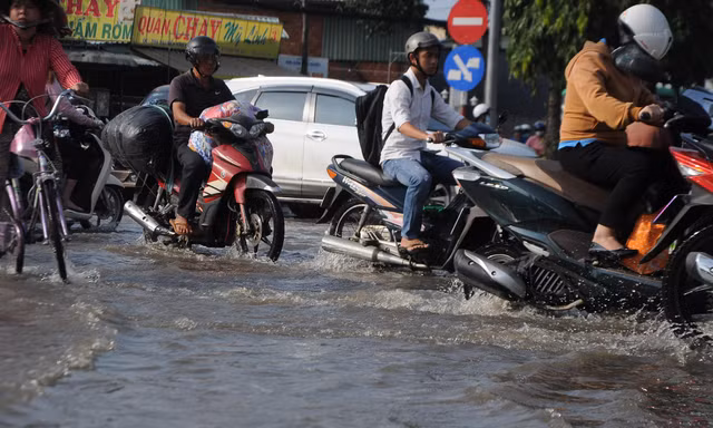 Sụt lún khiến phần lớn diện tích ĐBSCL có thể sẽ nằm dưới mực nước biển trung bình vào cuối thế kỷ 21. Ảnh: CK