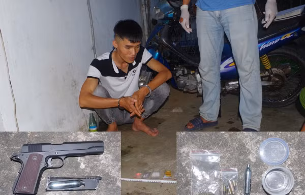 Cảnh sát triệt xóa tụ điểm ma túy, thu giữ nhiều vũ khí nóng ở Trà Vinh