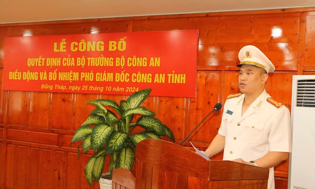 Công an tỉnh Đồng Tháp có tân Phó Giám đốc 