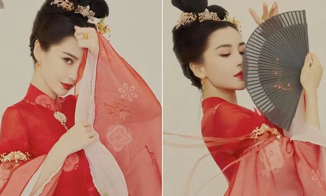 Mê mẩn tạo hình cổ trang với sắc đỏ của AngelaBaby giữa loạt ồn ào đời tư