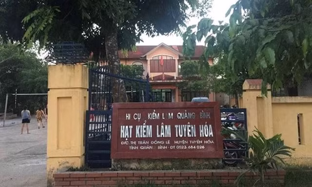 Hạt kiểm lâm huyện Tuyên Hóa nơi xảy ra sự việc.