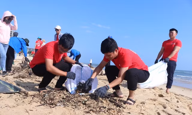 Hơn 1.000 thanh niên xung kích tham gia chiến dịch làm sạch biển