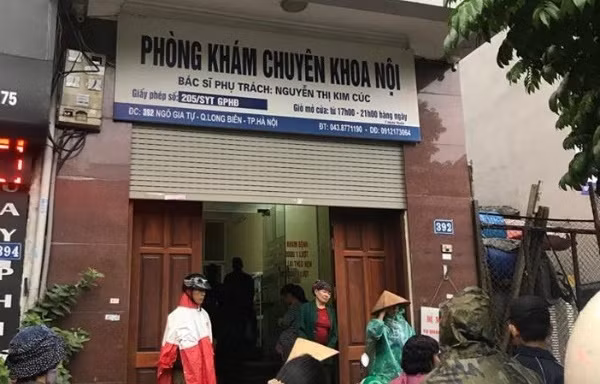 Phòng khám tư của BS C. nơi xảy ra vụ bé 22 tháng tử vong khi đang truyền dịch. Ảnh: Internet