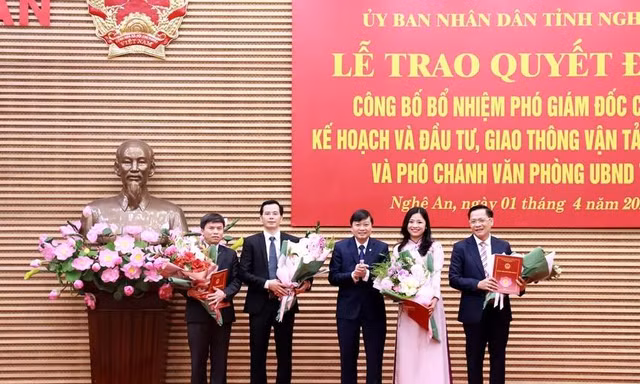 Bổ nhiệm nhiều cán bộ sở, ngành tỉnh Nghệ An