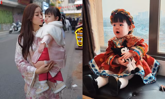 Bộ váy của con gái Hoa hậu Đỗ Mỹ Linh có gì đặc biệt mà ai nhìn cũng chú ý?