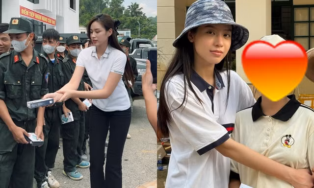 Hoa hậu Đỗ Thị Hà, Thanh Thủy, Thùy Tiên thăm hỏi, tặng quà cho bà con vùng lũ