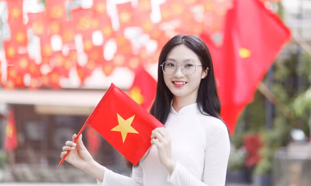 Khoảng 1 tuần qua, Bảng tàng tỉnh Bắc Giang là địa điểm được nhiều bạn trẻ yêu thích đến chụp ảnh. Ảnh: Nguyễn Thắng