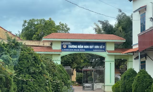 Trường Mầm non Quý Sơn số 2 (huyện Lục Ngan, Bắc Giang). Ảnh: PV