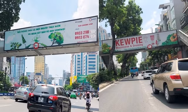 Mời và quảng cáo không có phép tại cầu vượt đi bộ Hà Nội