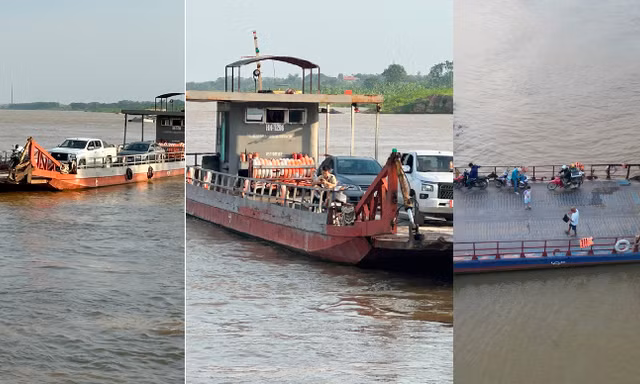 Qua sông Hồng trên những chuyến đò thiếu phao, không phép