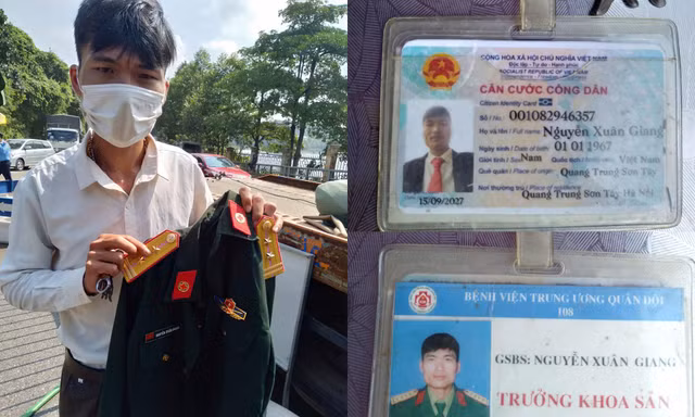 Đối tượng Giang cùng số giấy tờ mang theo người