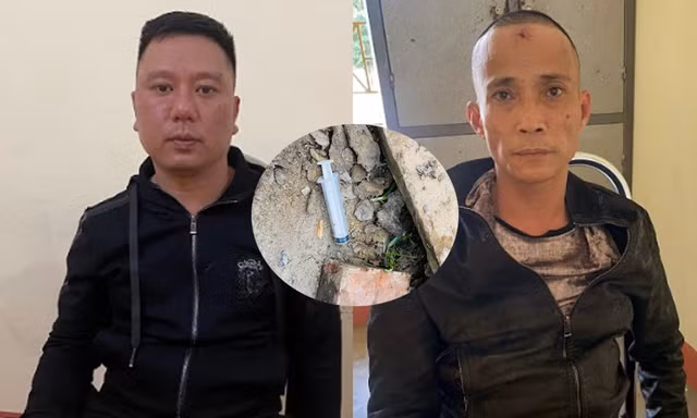 Hai đối tượng Văn Anh (trái) và Bình.