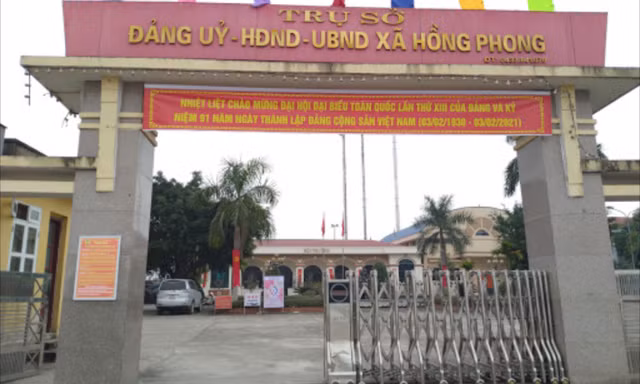 UBND xã Hồng Phong. Ảnh: Hữu Quân.