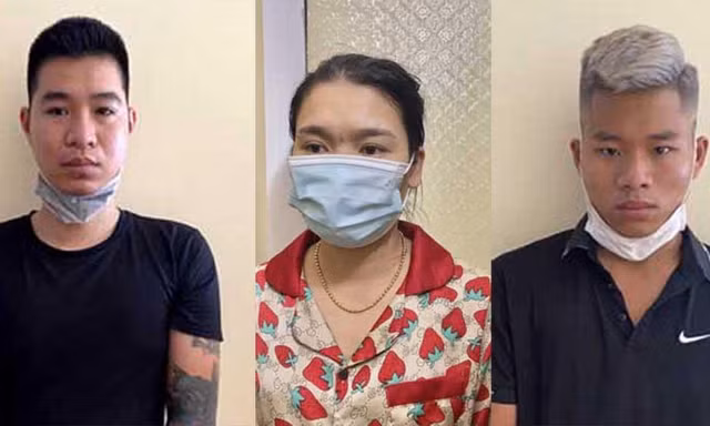 Nhóm đối tượng Huân, Hồng và Long.