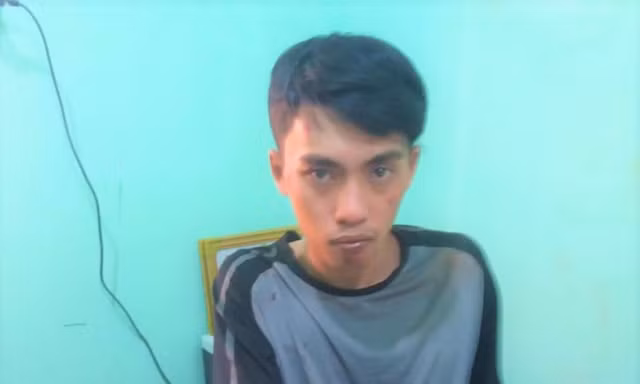 Đối tượng Minh, tại cơ quan công an